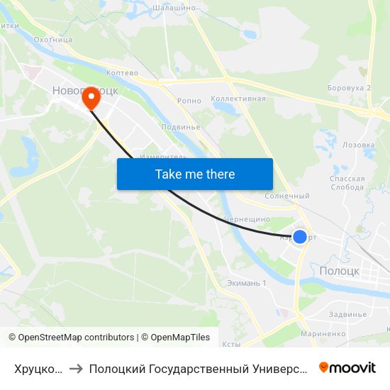 Хруцкого to Полоцкий Государственный Университет map