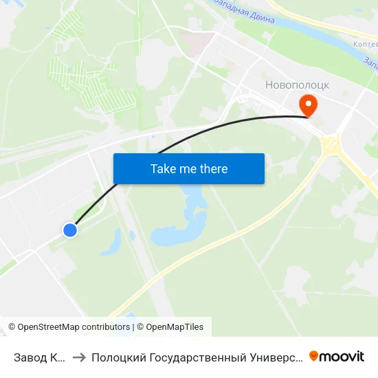 Завод Кпд to Полоцкий Государственный Университет map