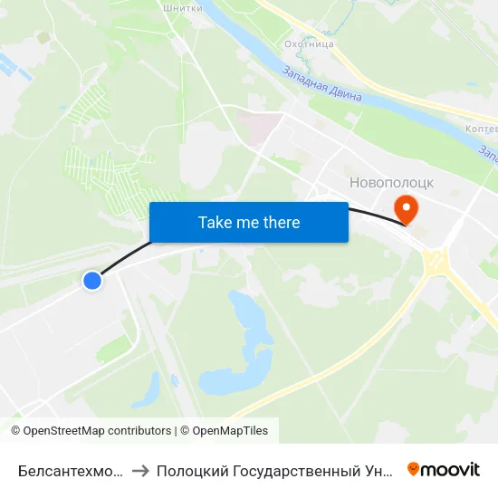 Белсантехмонтаж to Полоцкий Государственный Университет map