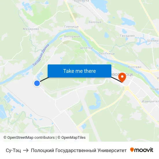 Су-Тэц to Полоцкий Государственный Университет map