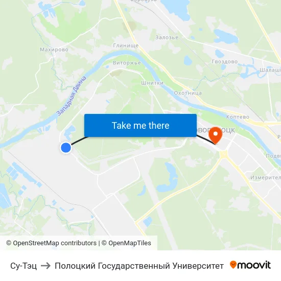 Су-Тэц to Полоцкий Государственный Университет map