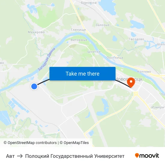 Авт to Полоцкий Государственный Университет map
