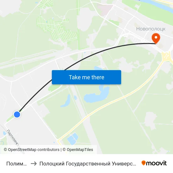Полимир to Полоцкий Государственный Университет map