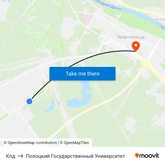 Кпд to Полоцкий Государственный Университет map