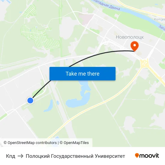 Кпд to Полоцкий Государственный Университет map