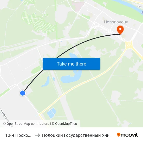 10-Я Проходная to Полоцкий Государственный Университет map