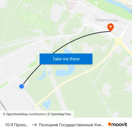 10-Я Проходная to Полоцкий Государственный Университет map