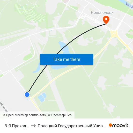 9-Я Проходная to Полоцкий Государственный Университет map