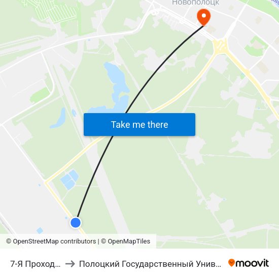 7-Я Проходная to Полоцкий Государственный Университет map