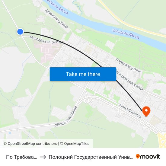 По Требованию to Полоцкий Государственный Университет map