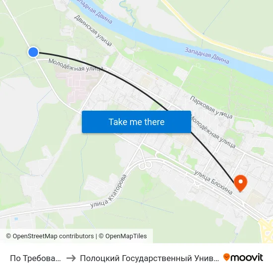 По Требованию to Полоцкий Государственный Университет map