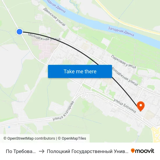 По Требованию to Полоцкий Государственный Университет map