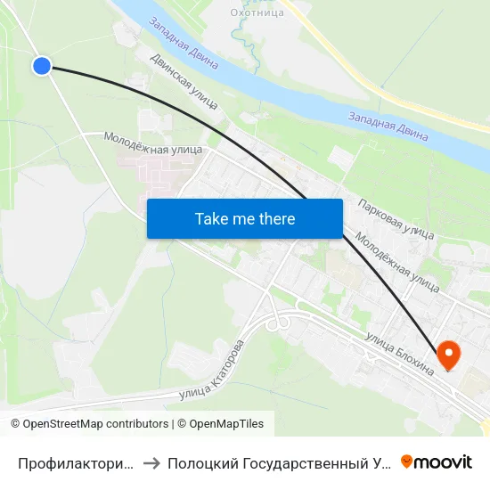 Профилакторий Б В К to Полоцкий Государственный Университет map