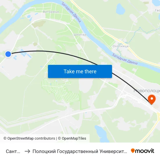 Сантиз to Полоцкий Государственный Университет map