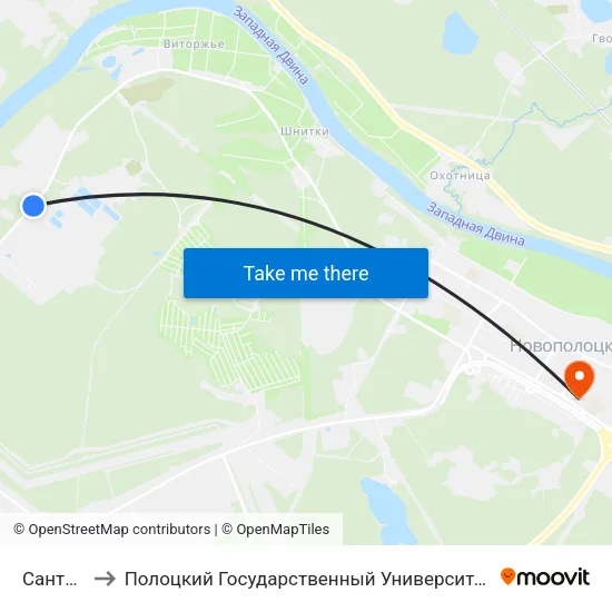 Сантиз to Полоцкий Государственный Университет map