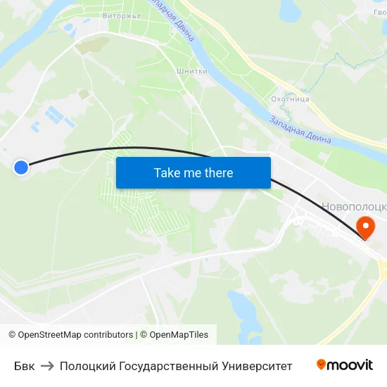 Бвк to Полоцкий Государственный Университет map