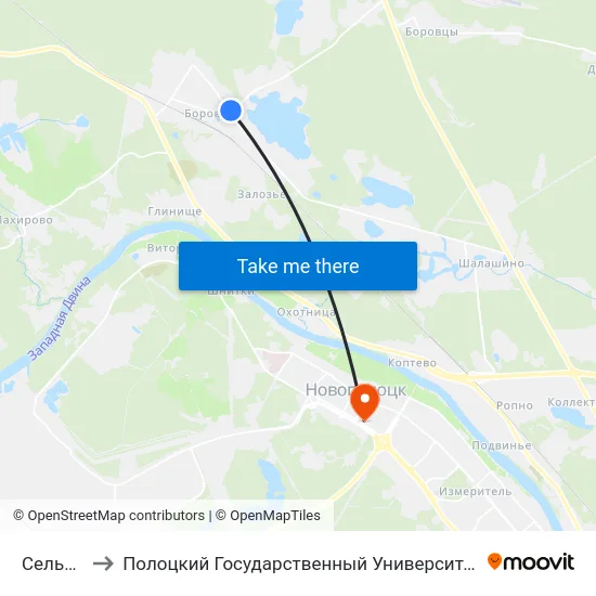 Сельпо to Полоцкий Государственный Университет map