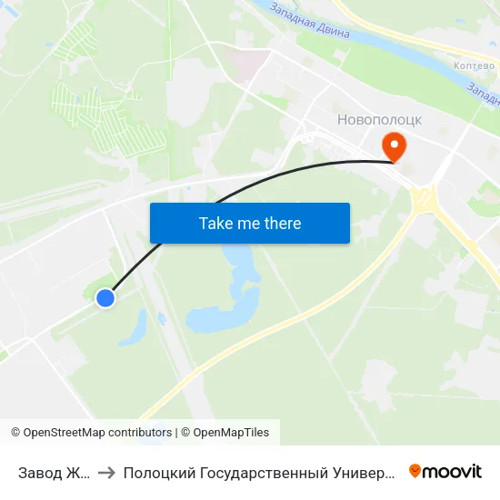 Завод Жби to Полоцкий Государственный Университет map
