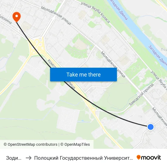 Зодиак to Полоцкий Государственный Университет map