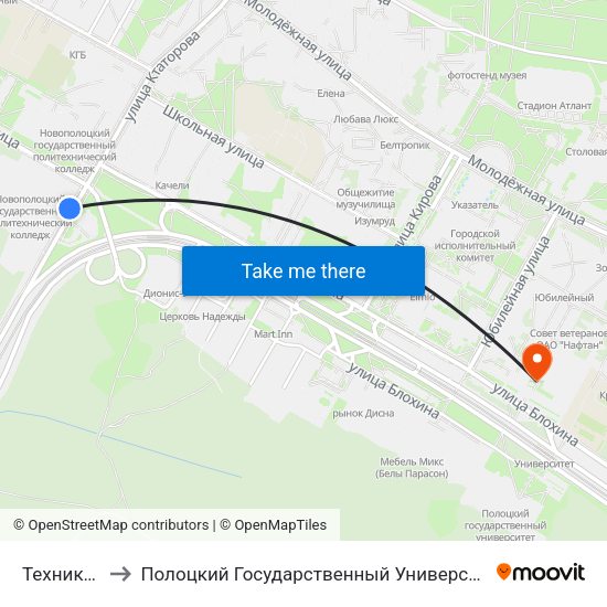 Техникум to Полоцкий Государственный Университет map