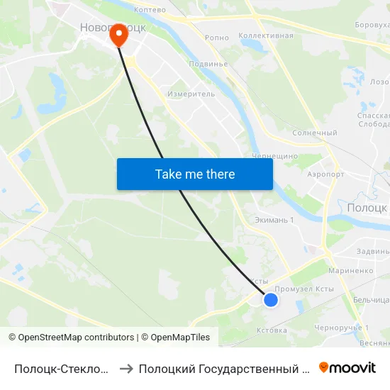Полоцк-Стекловолокно to Полоцкий Государственный Университет map