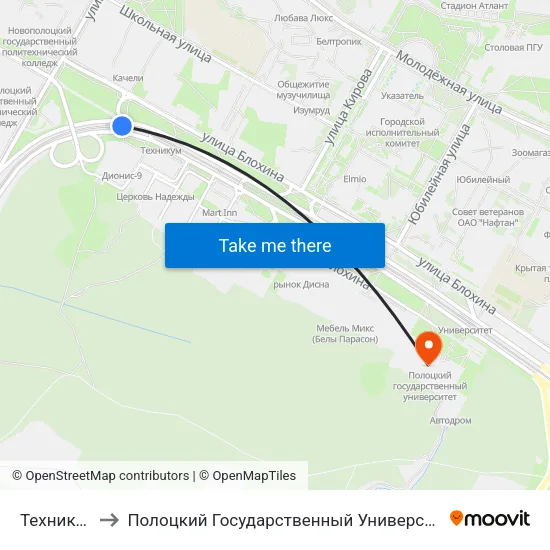 Техникум to Полоцкий Государственный Университет map