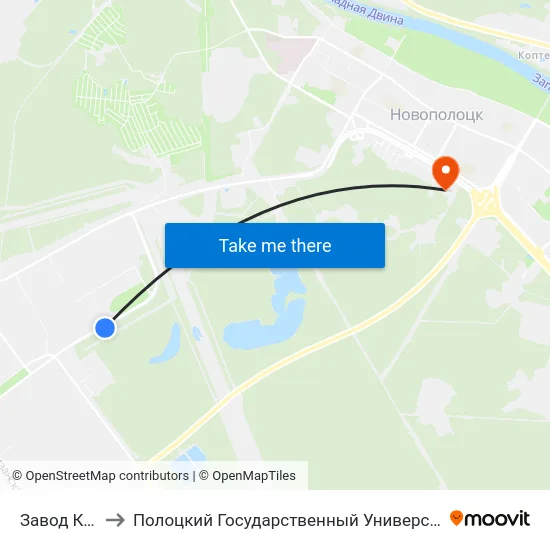 Завод Кпд to Полоцкий Государственный Университет map