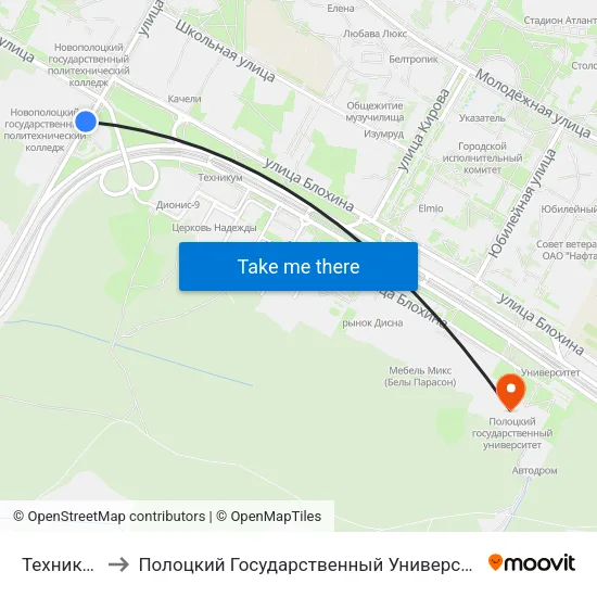 Техникум to Полоцкий Государственный Университет map