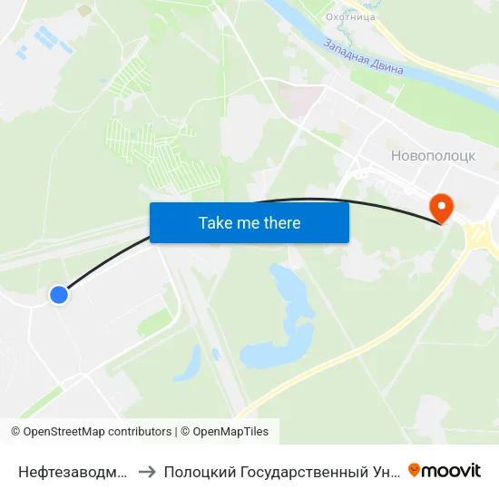 Нефтезаводмонтаж to Полоцкий Государственный Университет map