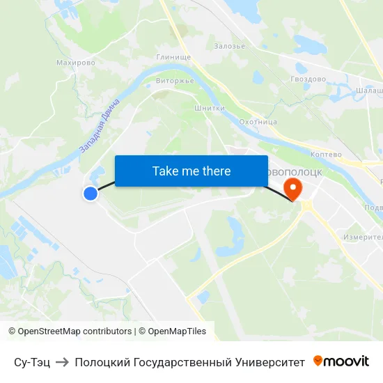 Су-Тэц to Полоцкий Государственный Университет map