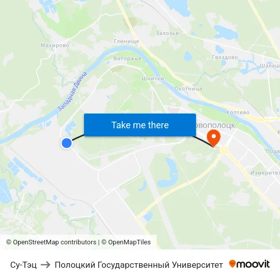 Су-Тэц to Полоцкий Государственный Университет map