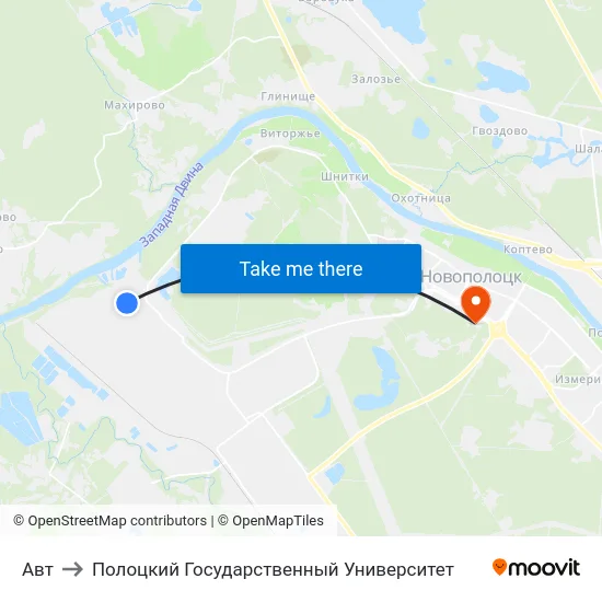 Авт to Полоцкий Государственный Университет map
