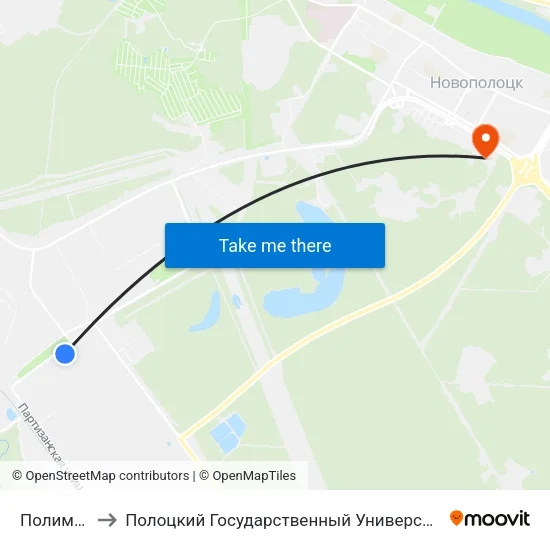 Полимир to Полоцкий Государственный Университет map