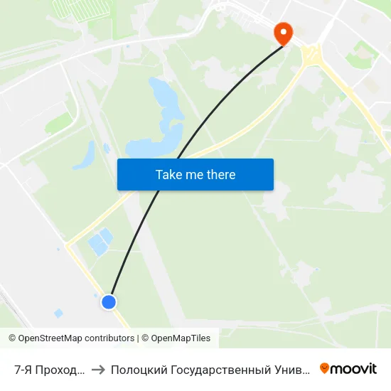7-Я Проходная to Полоцкий Государственный Университет map
