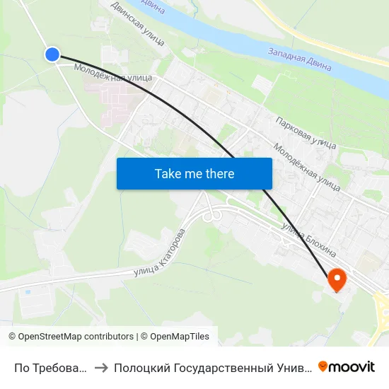 По Требованию to Полоцкий Государственный Университет map