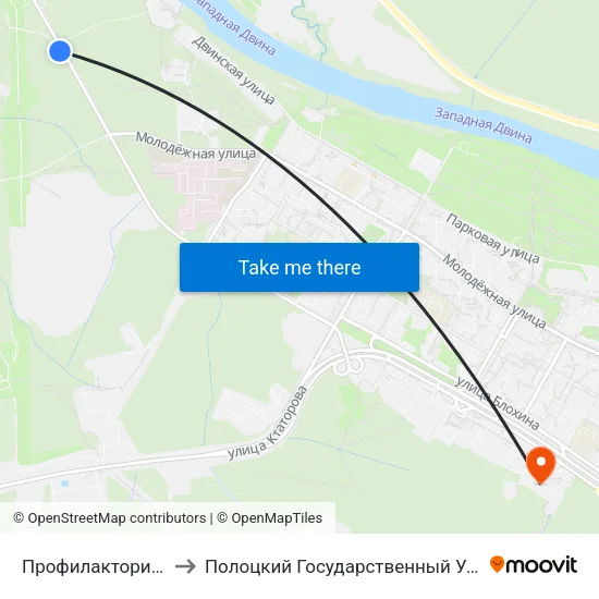Профилакторий Б В К to Полоцкий Государственный Университет map