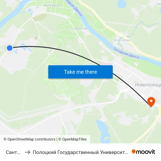 Сантиз to Полоцкий Государственный Университет map
