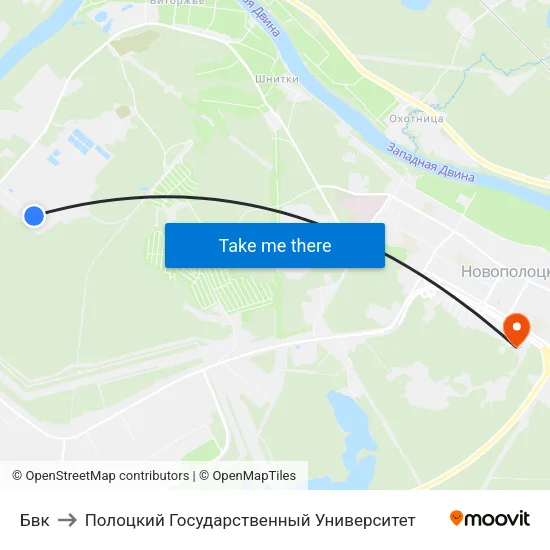 Бвк to Полоцкий Государственный Университет map