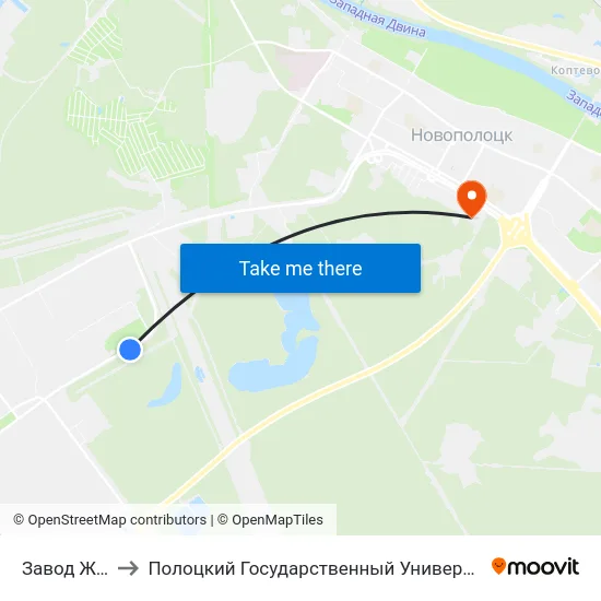 Завод Жби to Полоцкий Государственный Университет map