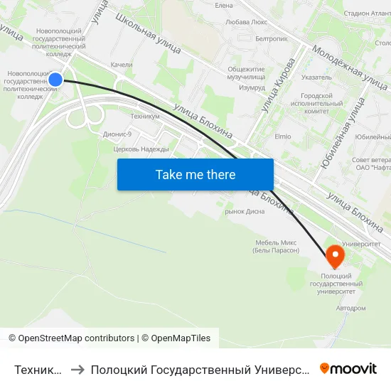 Техникум to Полоцкий Государственный Университет map