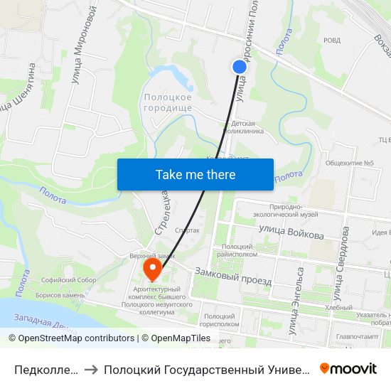 Педколледж to Полоцкий Государственный Университет map