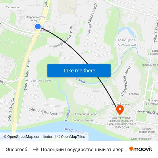 Энергосбыт to Полоцкий Государственный Университет map