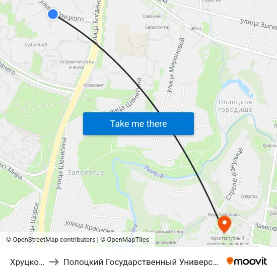 Хруцкого to Полоцкий Государственный Университет map