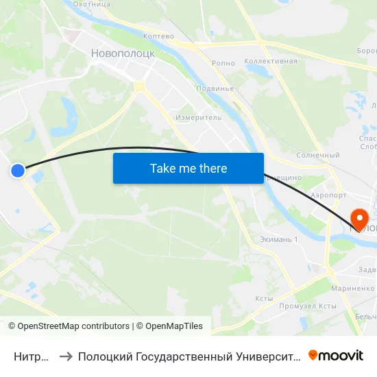 Нитрон to Полоцкий Государственный Университет map