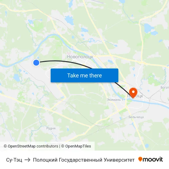 Су-Тэц to Полоцкий Государственный Университет map