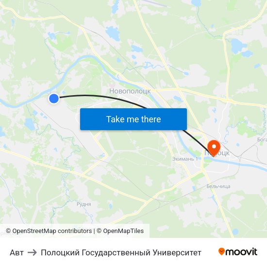 Авт to Полоцкий Государственный Университет map