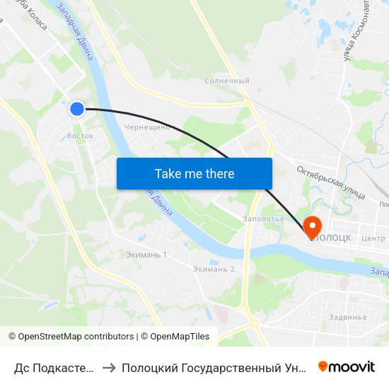 Дс Подкастельцы to Полоцкий Государственный Университет map