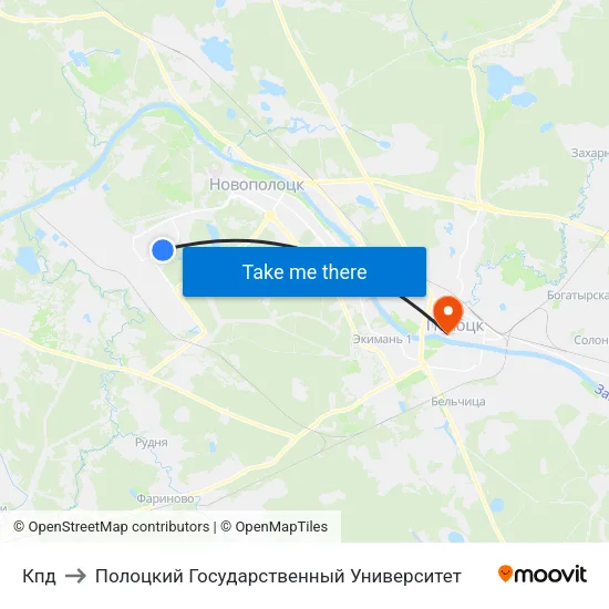 Кпд to Полоцкий Государственный Университет map