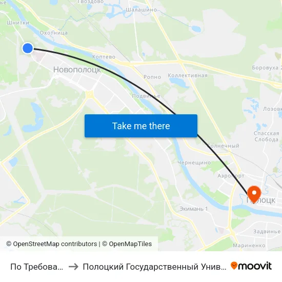 По Требованию to Полоцкий Государственный Университет map
