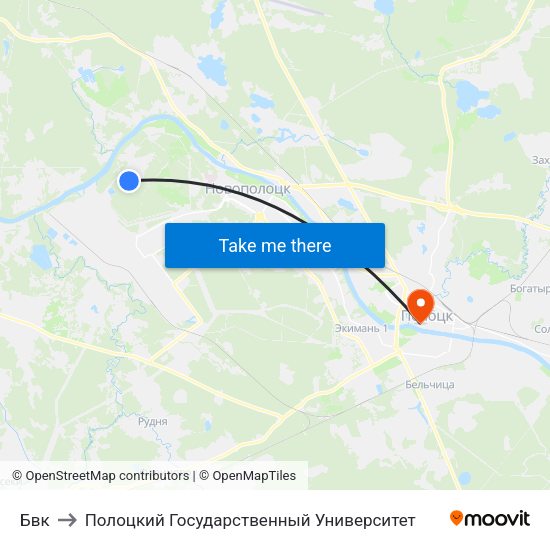 Бвк to Полоцкий Государственный Университет map